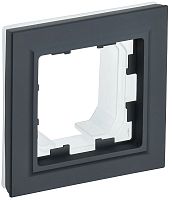 Рамка универсальная IEK Brite РУ-1-БрГ-44 1-м. IP44 графит картинка